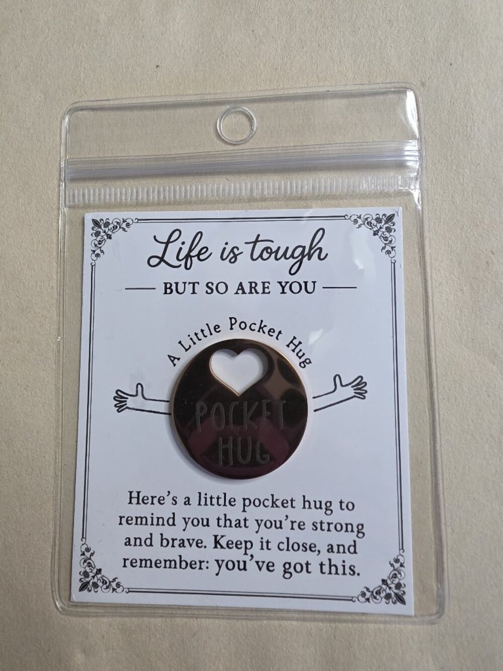 Pocket Hug Rose Gold Encouragement Cancer Support Gift NEW
